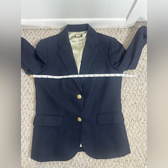 J. Crew Navy Blue and Gold buttons Blazer size 4 - Picture 9 of 9